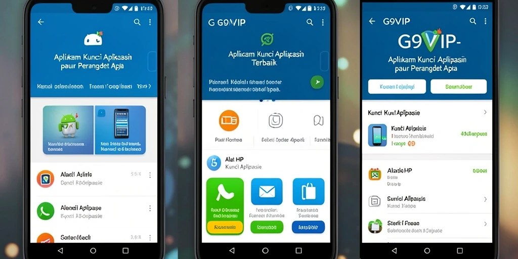 Tampilan antarmuka G9VIP untuk penguncian aplikasi yang efisien.