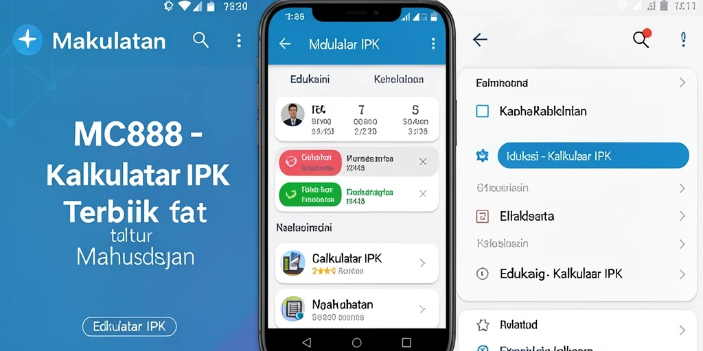 Tampilan antarmuka MC888 yang sederhana dan fungsional untuk Kalkulator IPK.