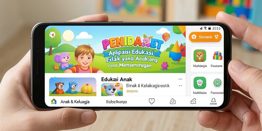 Antarmuka aplikasi PENIDABET dengan fitur edukasi yang menarik.
